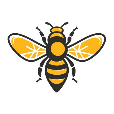 Bir arı logosunun vektör çizimi