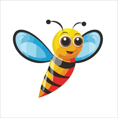 Bir arı logosunun vektör çizimi