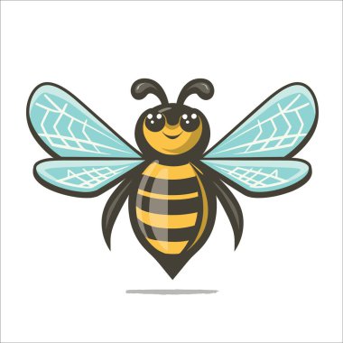 Bir arı logosunun vektör çizimi