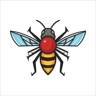 Bir arı logosunun vektör çizimi
