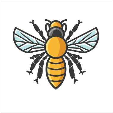 Bir arı logosunun vektör çizimi