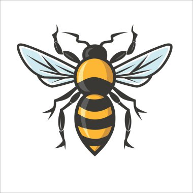 Bir arı logosunun vektör çizimi