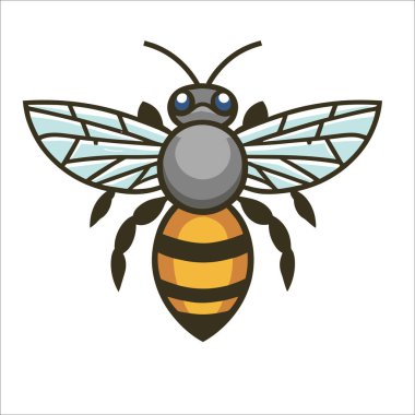 Bir arı logosunun vektör çizimi