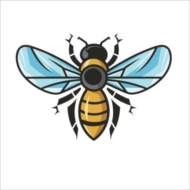 Bir arı logosunun vektör çizimi