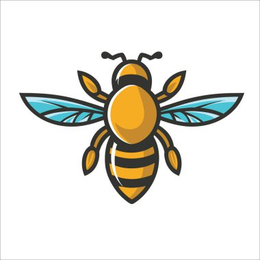 Bir arı logosunun vektör çizimi