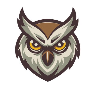 Baykuş Logosunun Vektör İllüstrasyonu