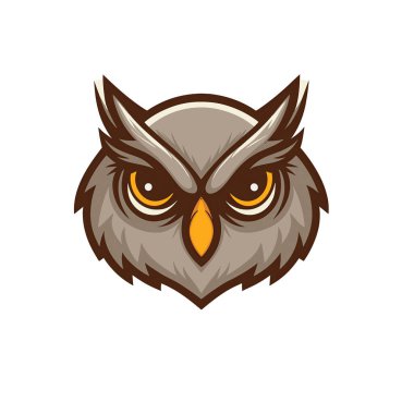 Baykuş Logosunun Vektör İllüstrasyonu