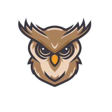 Baykuş Logosunun Vektör İllüstrasyonu