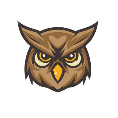 Baykuş Logosunun Vektör İllüstrasyonu