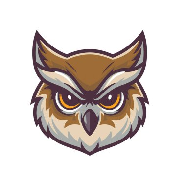 Baykuş Logosunun Vektör İllüstrasyonu