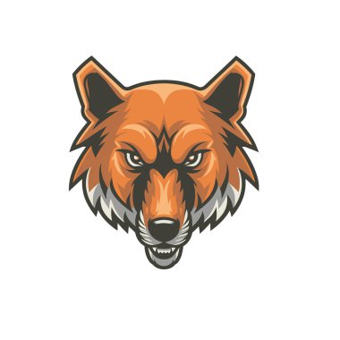 Bir Kurdun Vektör Logosu Görüntüsü