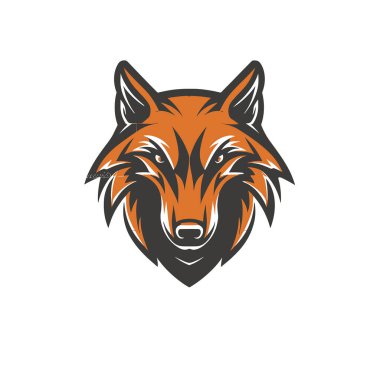 Bir Kurdun Vektör Logosu Görüntüsü