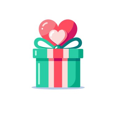 hediye kutusu ile kurdele vektör çizim