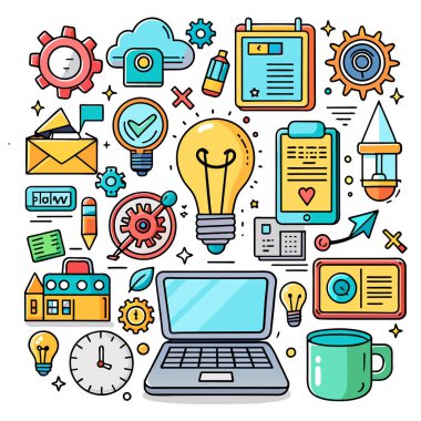 Simge Ayarlama Doodle Vektör Teknolojisi