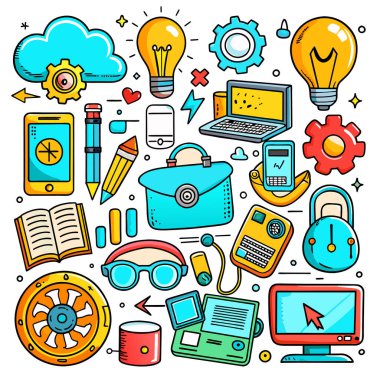 Simge Ayarlama Doodle Vektör Teknolojisi