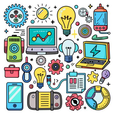 Simge Ayarlama Doodle Vektör Teknolojisi