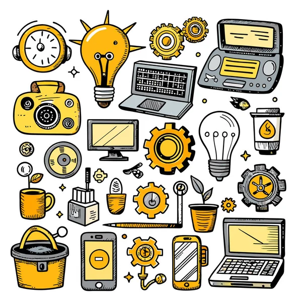 Simge Ayarlama Doodle Vektör Teknolojisi