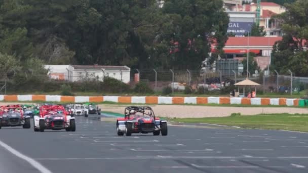 2022 Portugal Lisbonne Festival Caterham Karts Course Colorés Conduisant Sur — Video