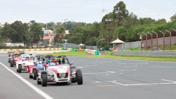 2022 Portugal Lisbon Caterham Festival Car Racing Karts Racing Track — Stok video