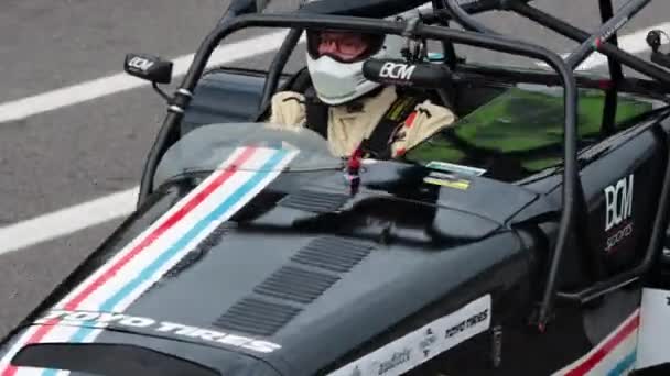 2022 Portugal Lisbon Caterham Festival Car Racing Racing Kart Leaving — Vídeos de Stock