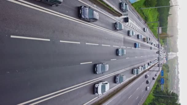 2022 Portugal Lisbon Top View Highway Vertical Shot — Wideo stockowe