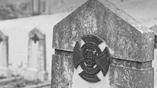 Febrero 2023 Lisboa Portugal Tumba Soldado Anónimo Cementerio Cementerio Alto — Vídeo de stock