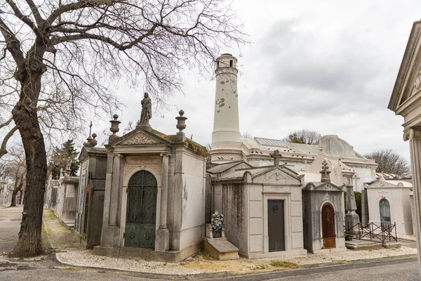 Fevereiro 2023 Lisboa Portugal Crematório Criptas Familiares Cemitério Cemitério Alto — Fotografia de Stock