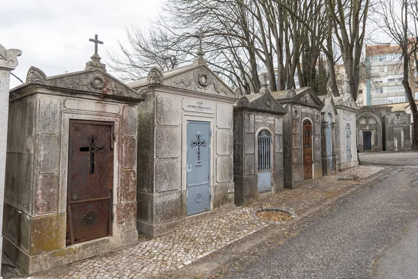 Fevereiro 2023 Lisboa Portugal Cemitério Alto São João Criptas Familiares — Fotografia de Stock