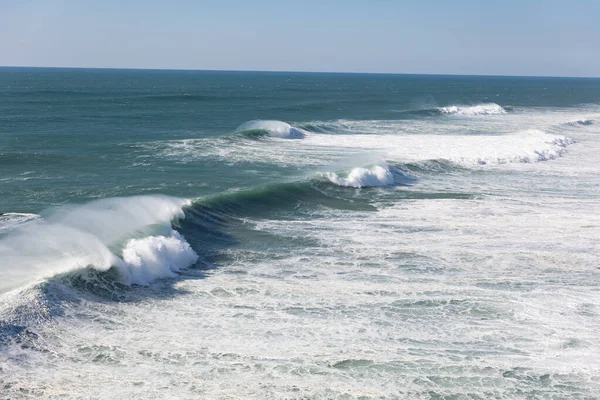 Морські Хвилі Березі Середній Постріл — стокове фото