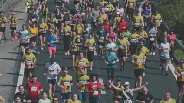 Mart 2023 Lizbon Portekiz Edp Yarı Maratonunda Spor Kıyafetleri Içinde — Stok video