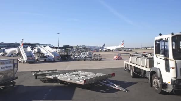 April 2023 Parijs Frankrijk Aeroport Paris Orly Vliegveld Tussenschot — Stockvideo