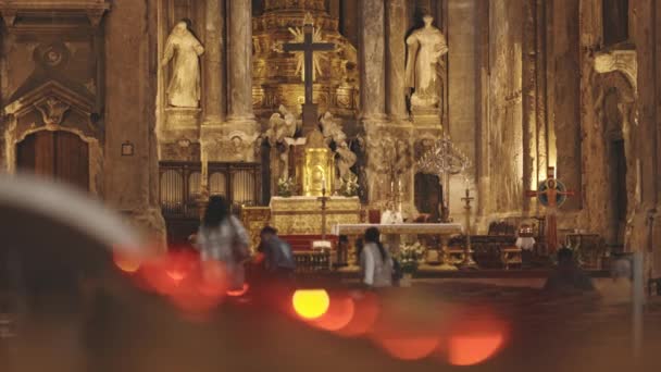 Dubna 2023 Lisabon Portugalsko Kostel Sao Domingues Náměstí Rossio Střední — Stock video