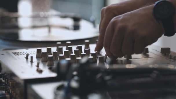 Joue Musique Avec Des Disques Vinyles Coup — Video