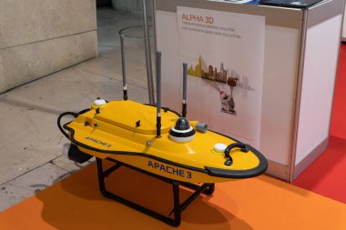 5 Mayıs 2023, Lisbon. Portekiz - FIL Lizbon Uluslararası Fuarı - Tektonica Lisbon: Apaçi 3 deniz uçağı. Orta çekim