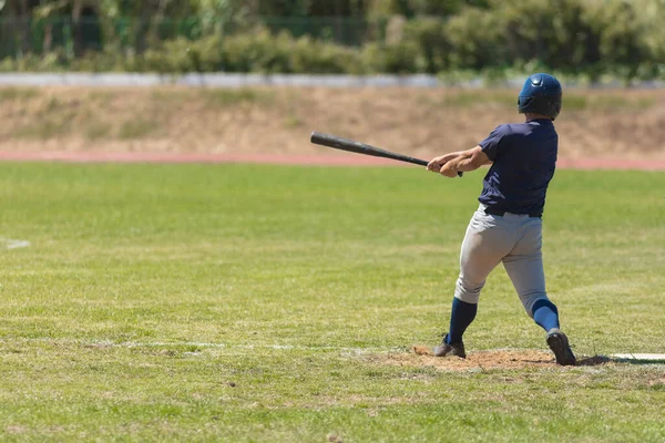 Baseball Competition Batter Hit Ball Mid Shot — Stock Photo, Image