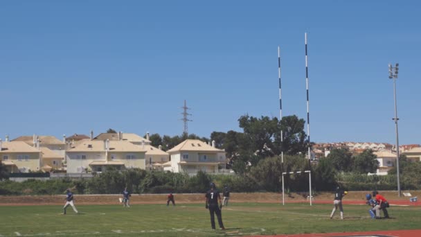 Травня 2023 Року Атлетичний Стадіон Собреди Лісабон Португалія Змагання Бейсболу — стокове відео
