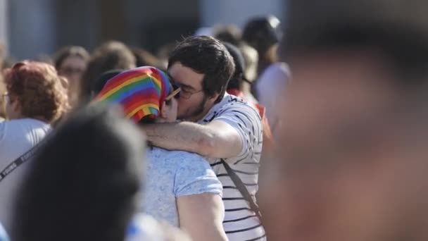 Junho 2023 Lisboa Portugal Terreiro Paco Praca Comercio Orgulho Gay — Vídeo de Stock