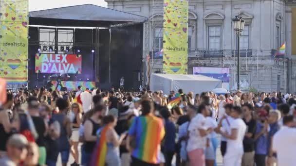 Червня 2023 Лісабон Португалія Террейро Пако Прака Комерсіо Музичний Фестиваль — стокове відео