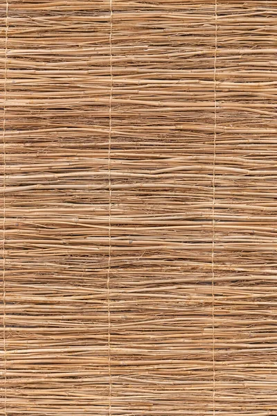 Textura Tapete Bambu Bege Tiro Vertical — Fotografia de Stock