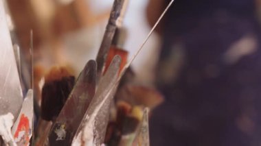 Bir makas demeti yakın çekim