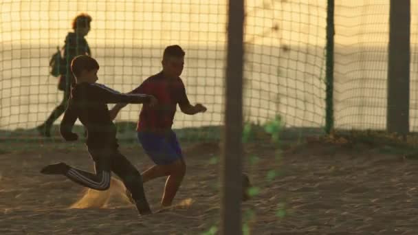 Listopadu 2023 Lisbonová Portugalsko Skupina Mladých Mužů Hrajících Fotbal — Stock video