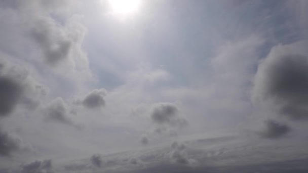 美丽的天空 有云彩 自然背景 — 图库视频影像