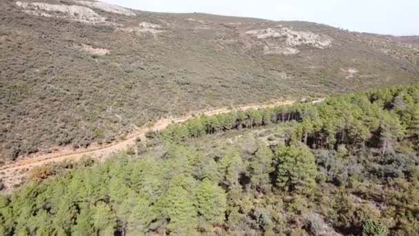 Voo Nas Montanhas Espanha Central Província Castilla Mancha — Vídeo de Stock