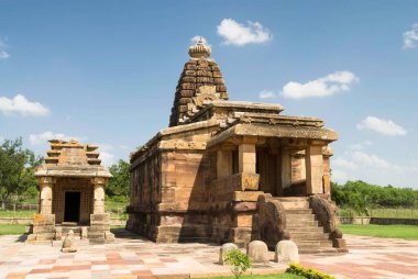 Aihole, Karnataka, Hindistan 'daki Huchimalligudi Tapınağı