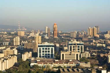 Parel ve kemerin hava manzarası, Bombay, Mumbai, Maharashtra, Hindistan 