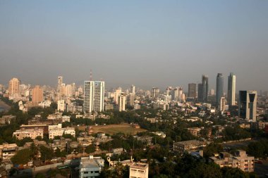 An aerial view of Dadar Prabhadevi, Bombay now Mumbai, Maharashtra, India  clipart