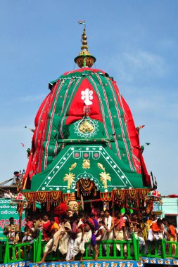 Puri Orissa Hindistan 'da Rath yatra.
