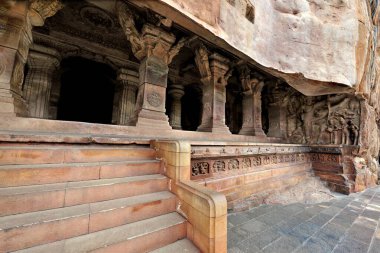 Paravasudeva Mağarası Badami Bagalkot Karnataka Hindistan Ekim 2010 