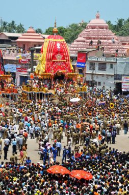 Puri Orissa Hindistan 'da Rath yatra.