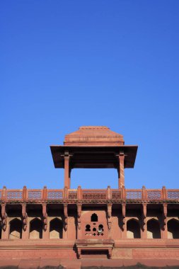 Agra kalesi 16. yüzyılda Babür İmparatoru Agra, Uttar Pradesh, Hindistan UNESCO Dünya Mirası Bölgesi tarafından inşa edildi.